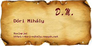 Dóri Mihály névjegykártya